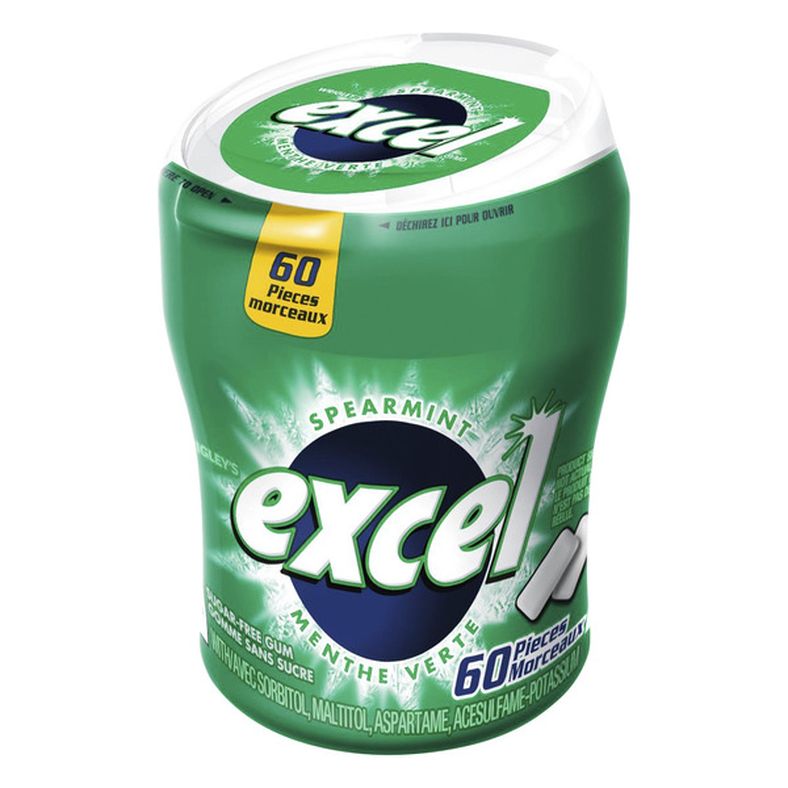 Excel Sugar-Free Spearmint Gum, 6 × 60 pieces — product image