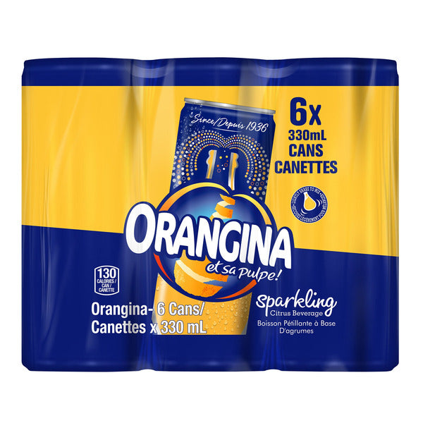 Orangina Sparkling Citrus Beverage Slim Cans, 330 mL 24-pack — image 2