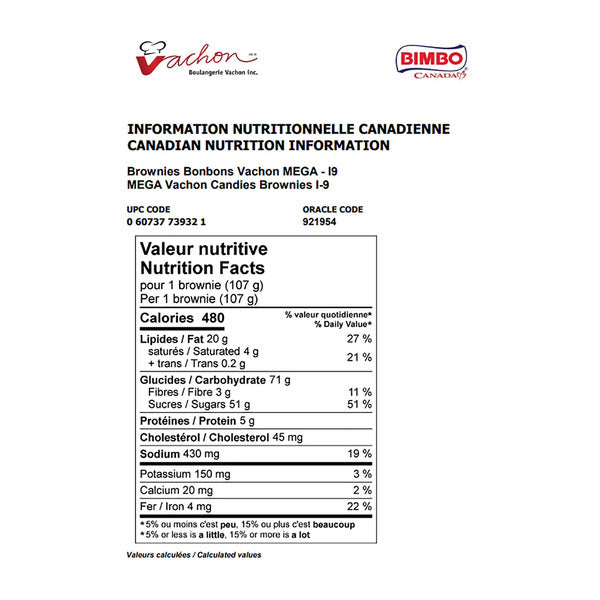 Vachon Mega Brownies with Candies, 963 g — gallery image 2