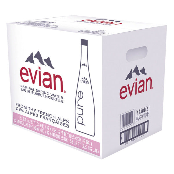 EVIAN SPRING WATER 12X750 GLASS BOTTLE P52 — image 2