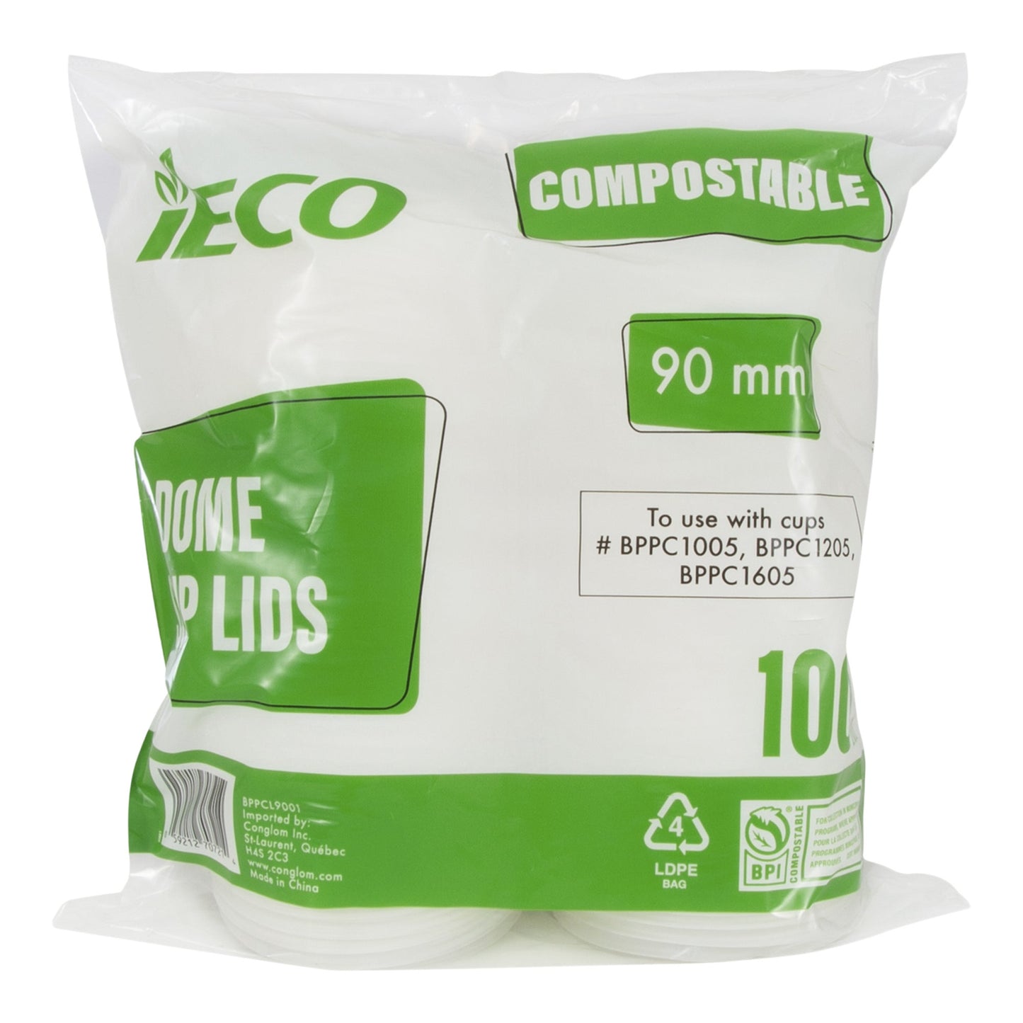 iECO Compost Dome Sip Lid 90mm, 5 Packs of 100 - image 5