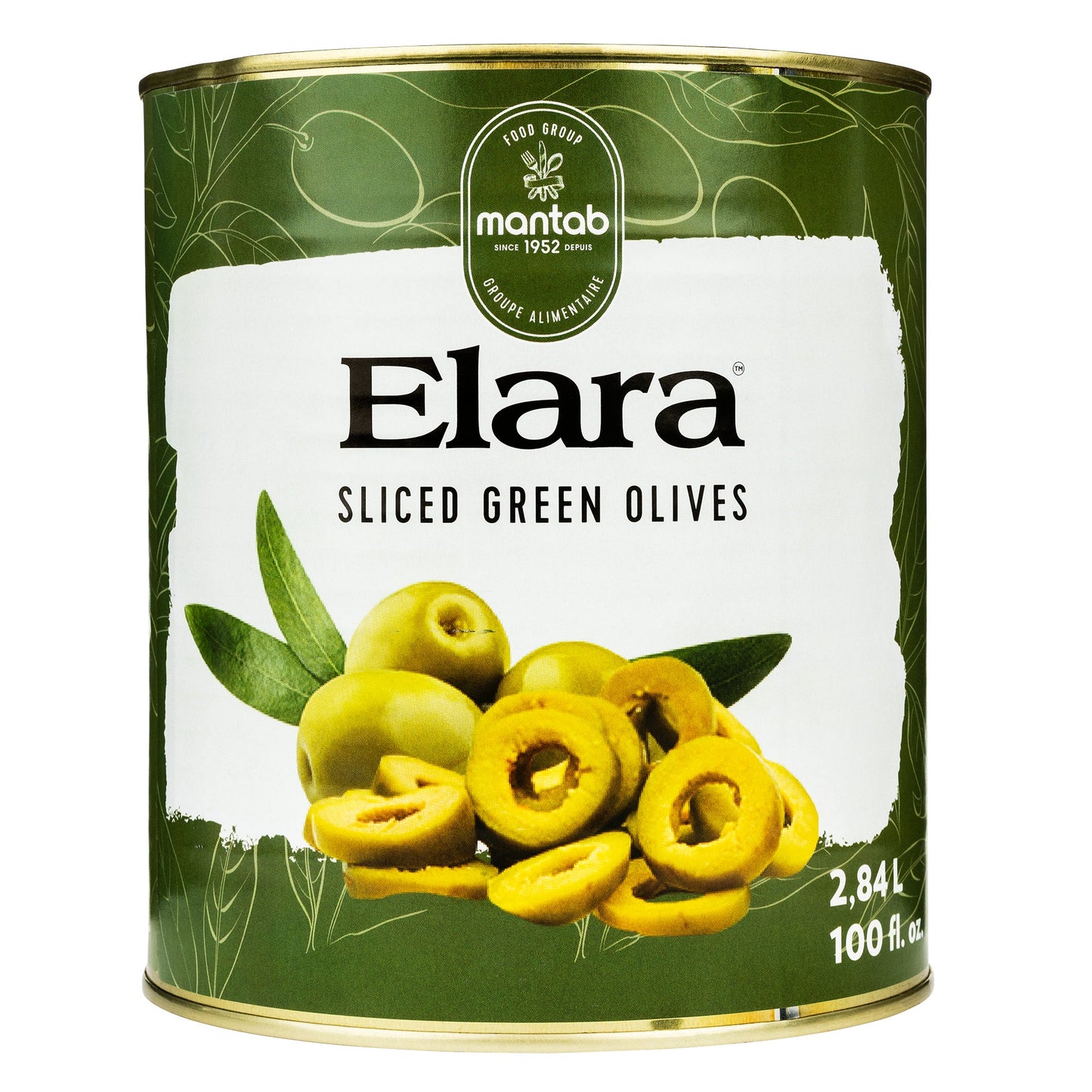 Elara Sliced Green Olives, 2.84 L - image 1
