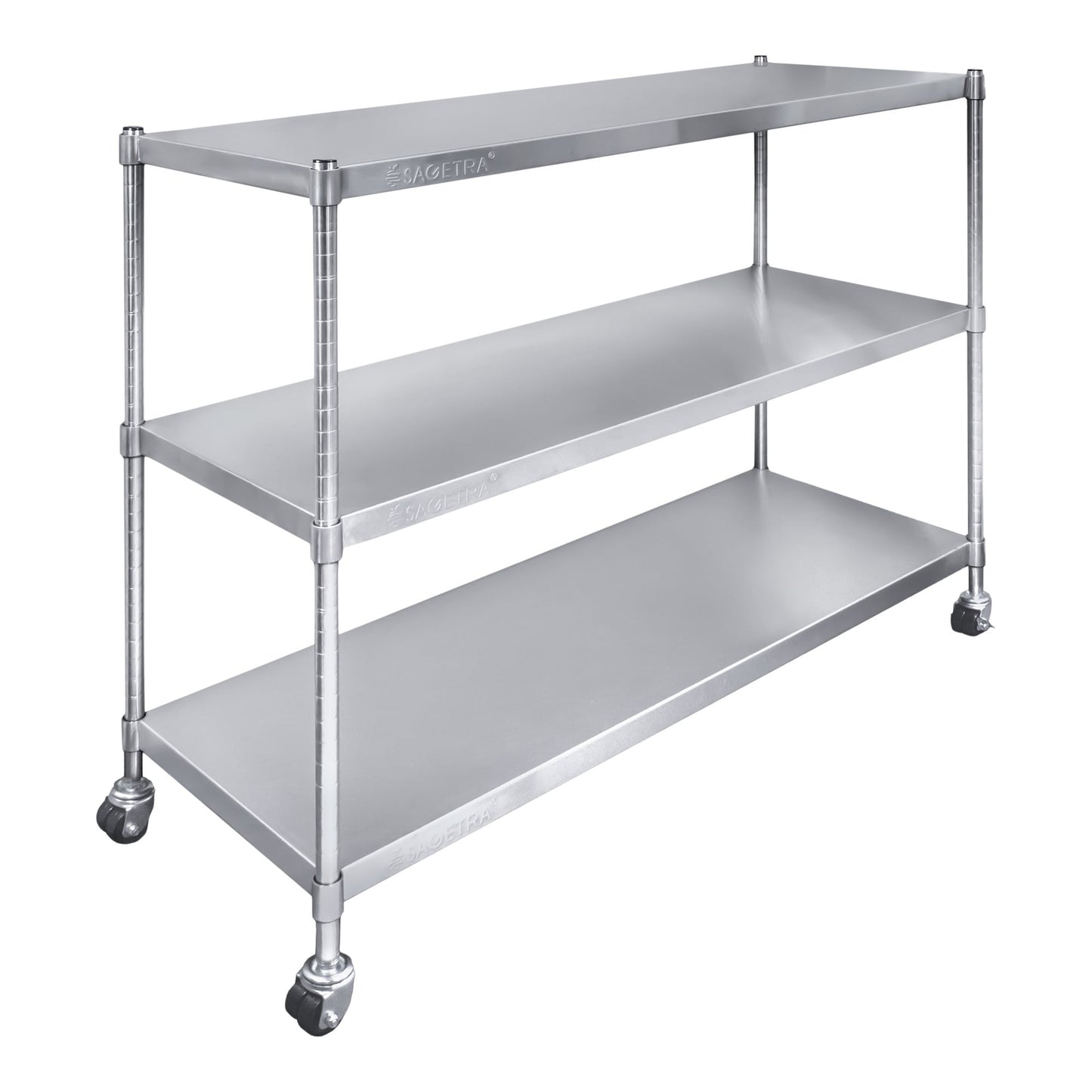 Stainless Steel Shelving On Double Wheels 5 Shelves, NSF certified - image 5