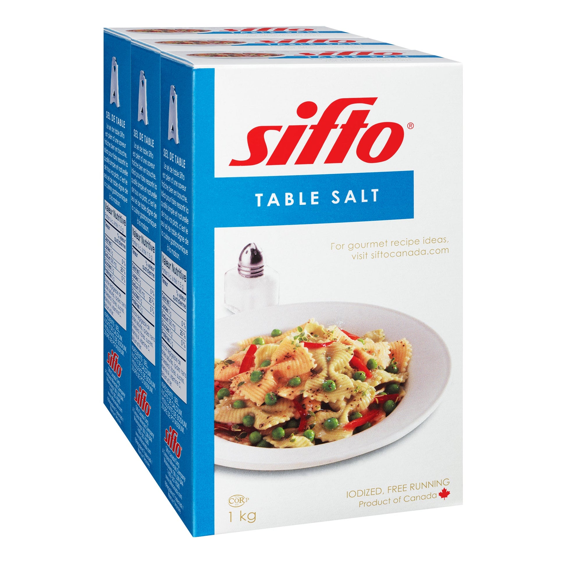 Sifto Table Salt, 3 × 1 kg - image 2