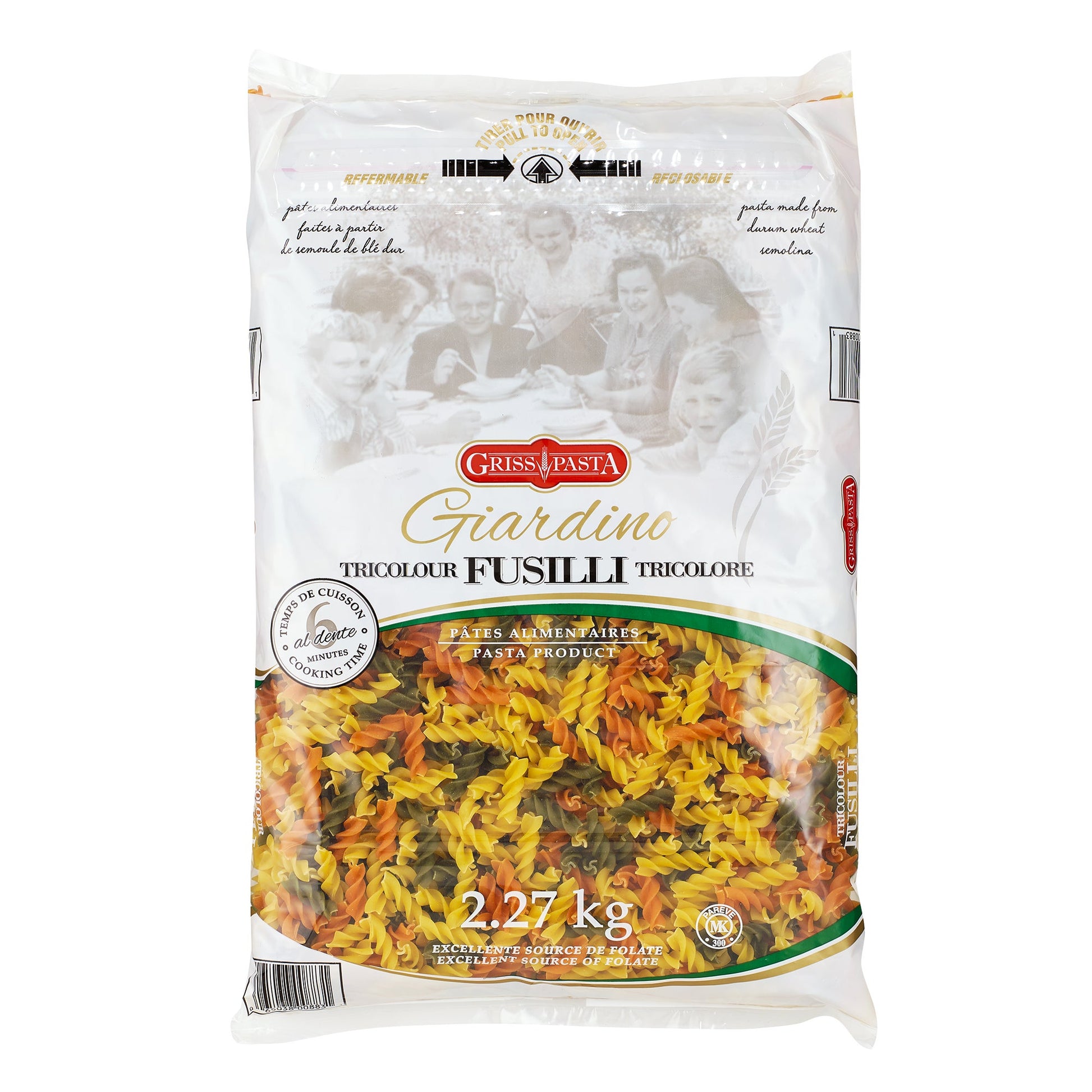 Griss Pasta Giardino Tricolour Fusilli, 2.27 kg - image 1