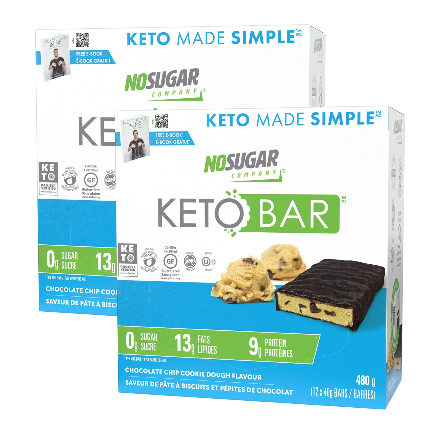 No Sugar Keto Bar, Bars, 2 × 480 g - image 10