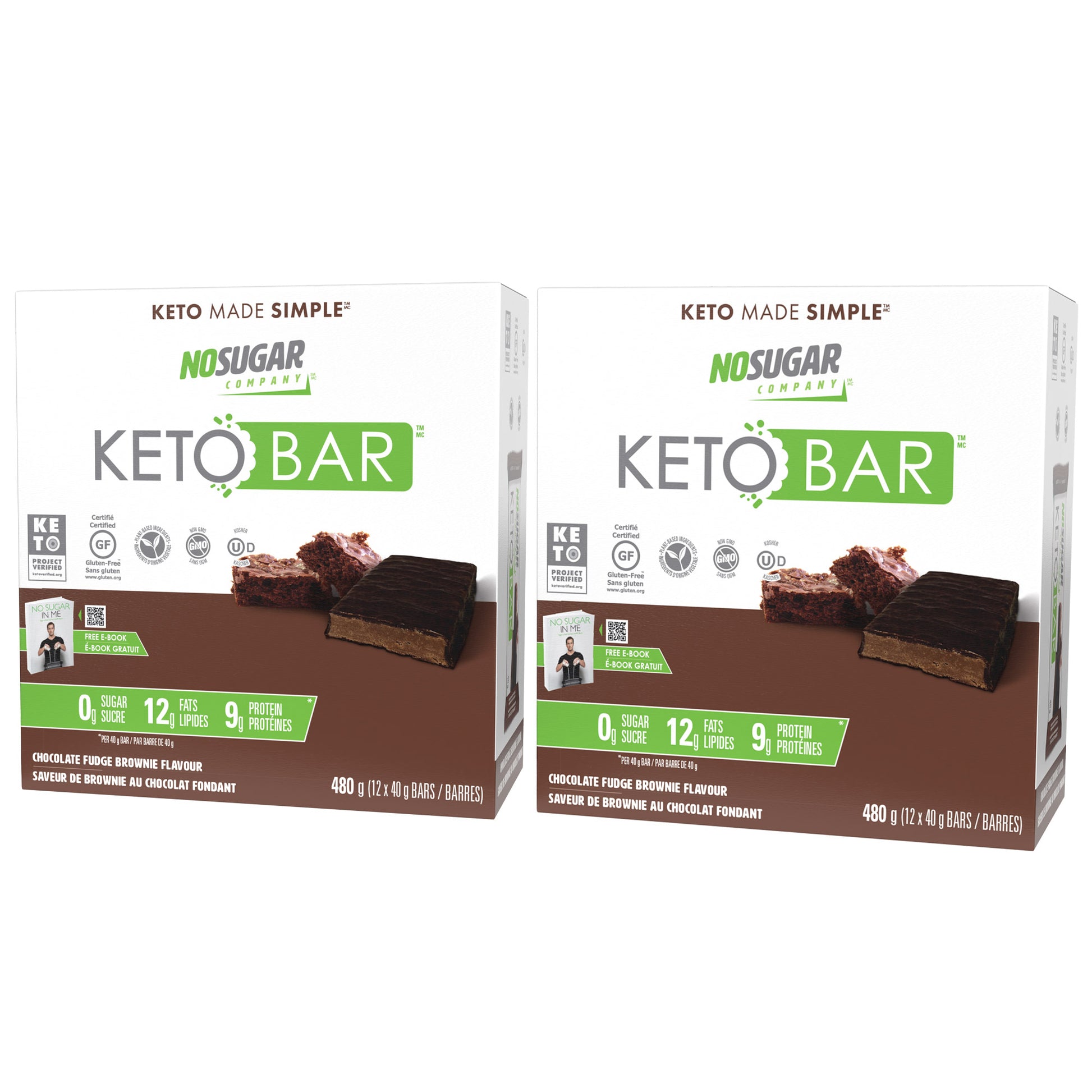 No Sugar Keto Bar, Bars, 2 × 480 g - image 2