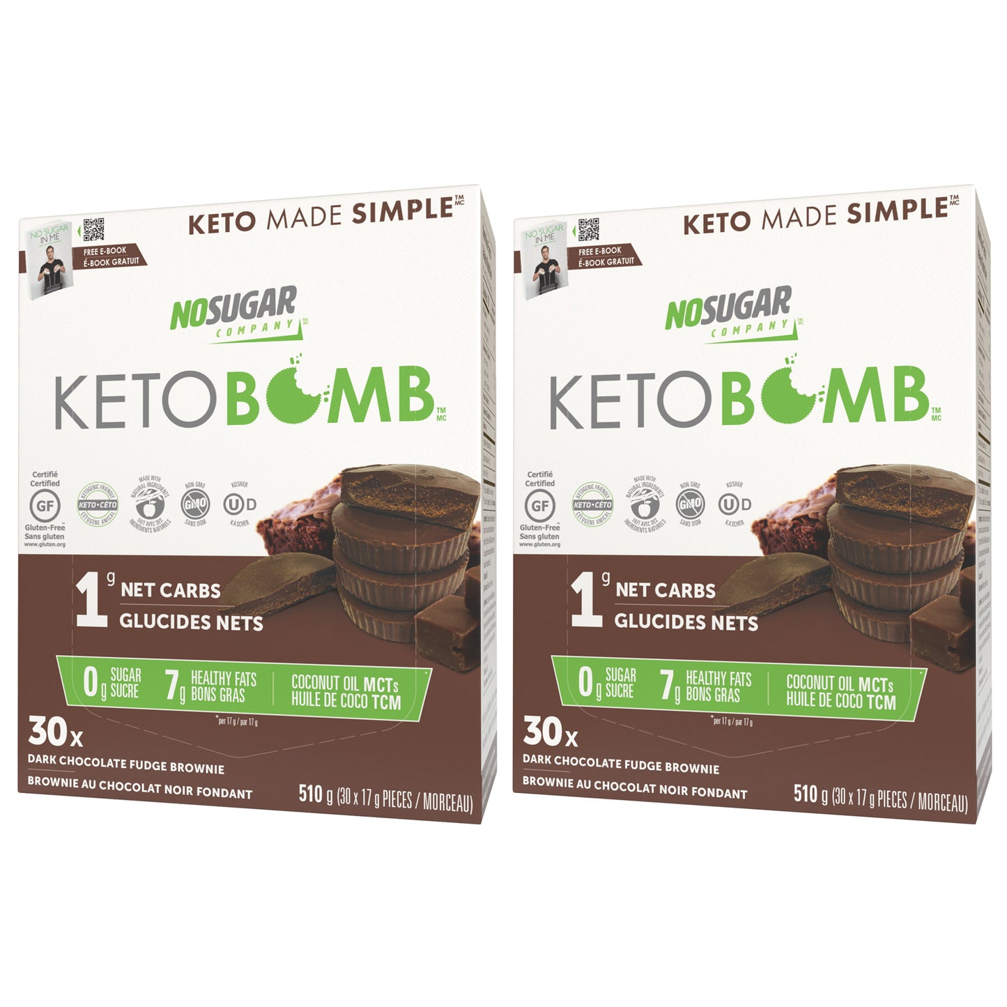 No Sugar Keto Bomb, 2 × 510 g - image 1