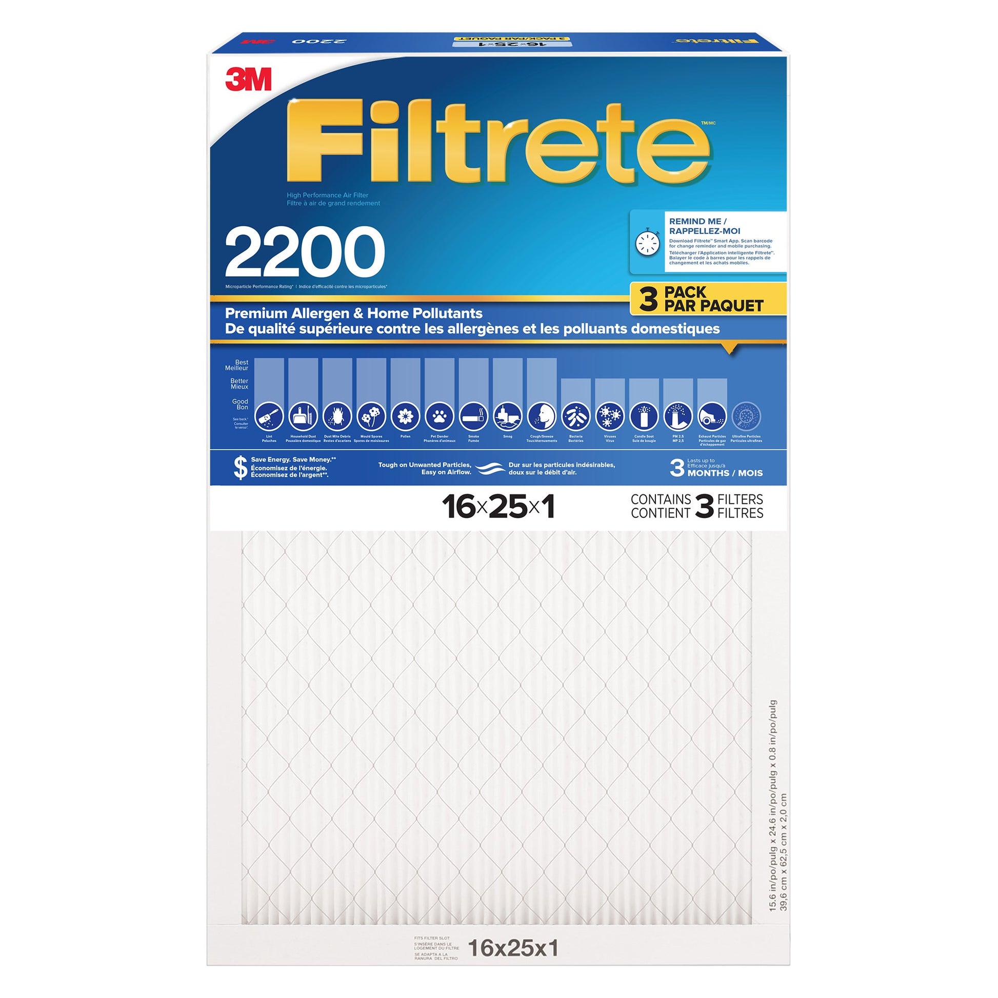 3M Filtrete Furnace Filter Pack of 3 - image 1