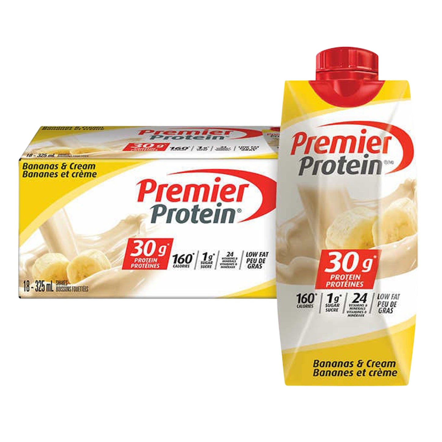 Premier Protein High-protein Banana Shake 325 mL, 18-count - image 1