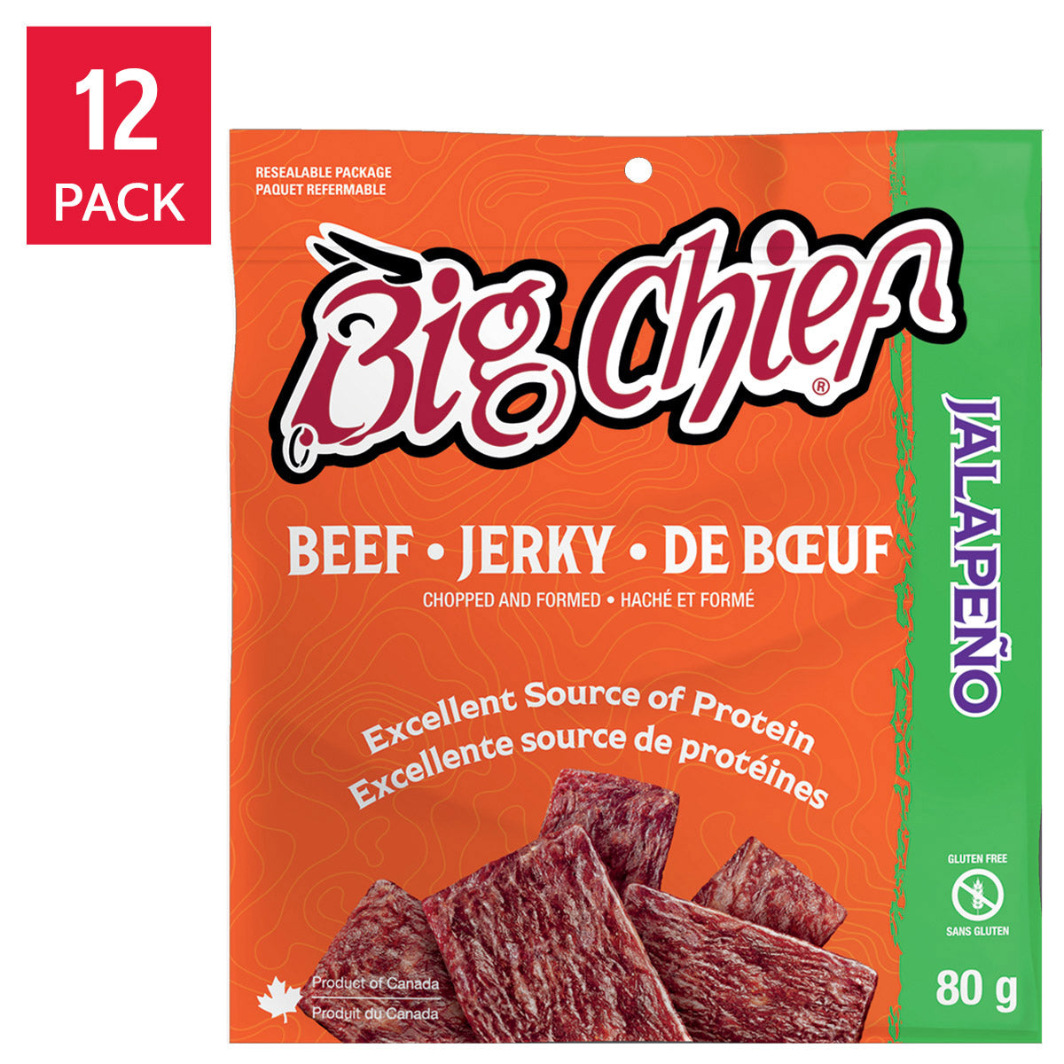 Big Chief Beef Jerky, 12 × 80 g - image 7