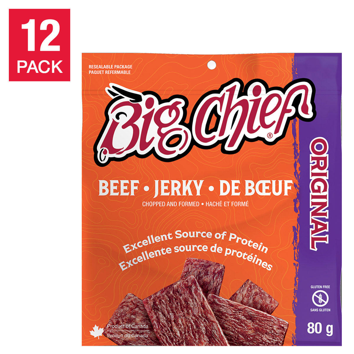 Big Chief Beef Jerky, 12 × 80 g - image 8