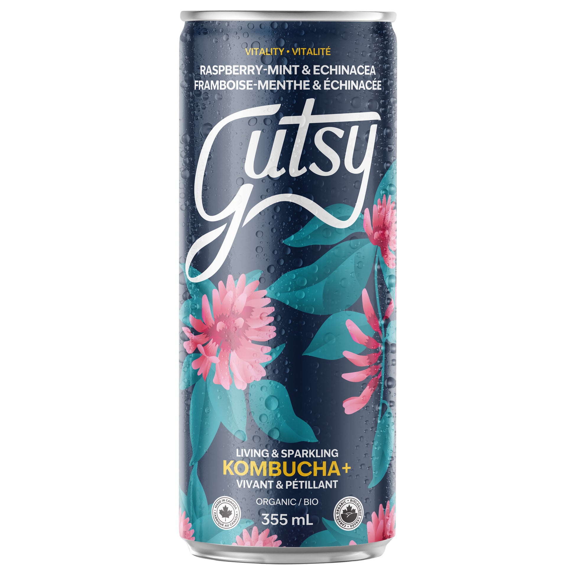 Gutsy Organic Kombucha Discovery Pack, 355 mL (12 fl oz) × 48 cans - image 2