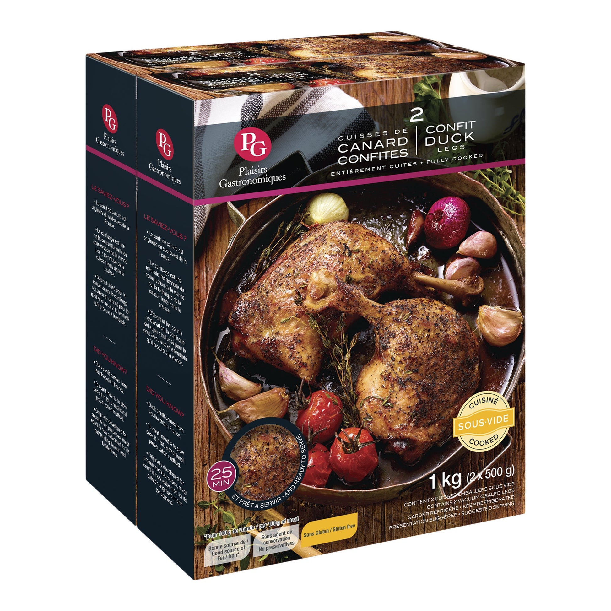 Plaisirs Gastronomiques Confit Duck Legs, 2 x 500 g - image 1