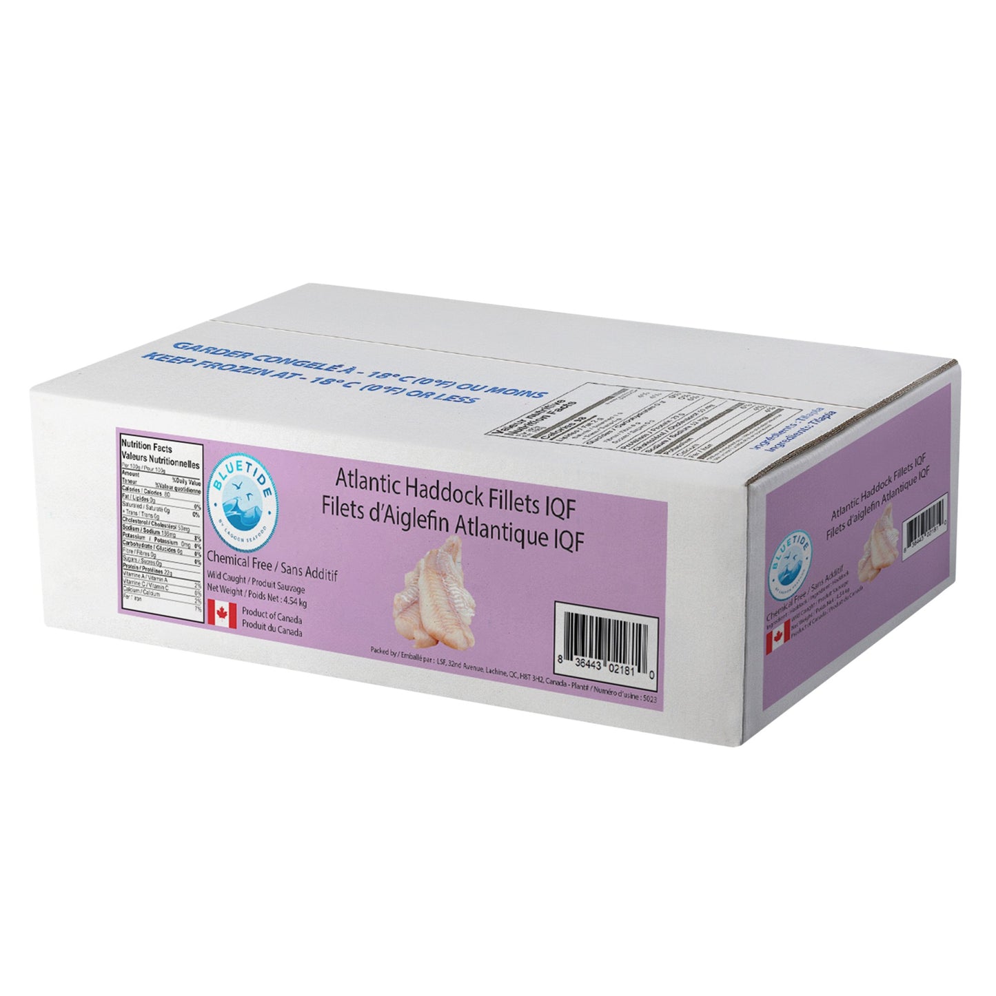 Blue Tide Frozen Haddock Fillets, 4.54 kg - image 1