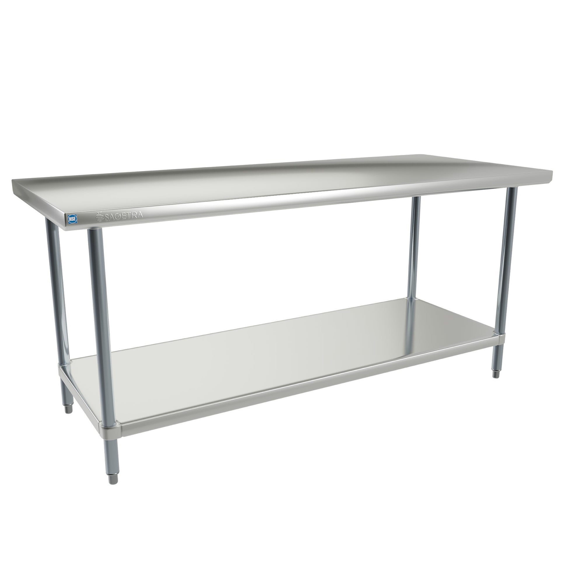 Sagetra Stainless Steel Worktable, 30 in. × 72 in. × 34 in. - image 1