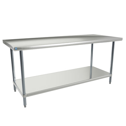 Sagetra Stainless Steel Worktable, 30 in. × 72 in. × 34 in. - image 1