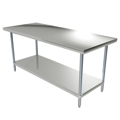 Sagetra Stainless Steel Worktable, 30 in. × 72 in. × 34 in. - image 2