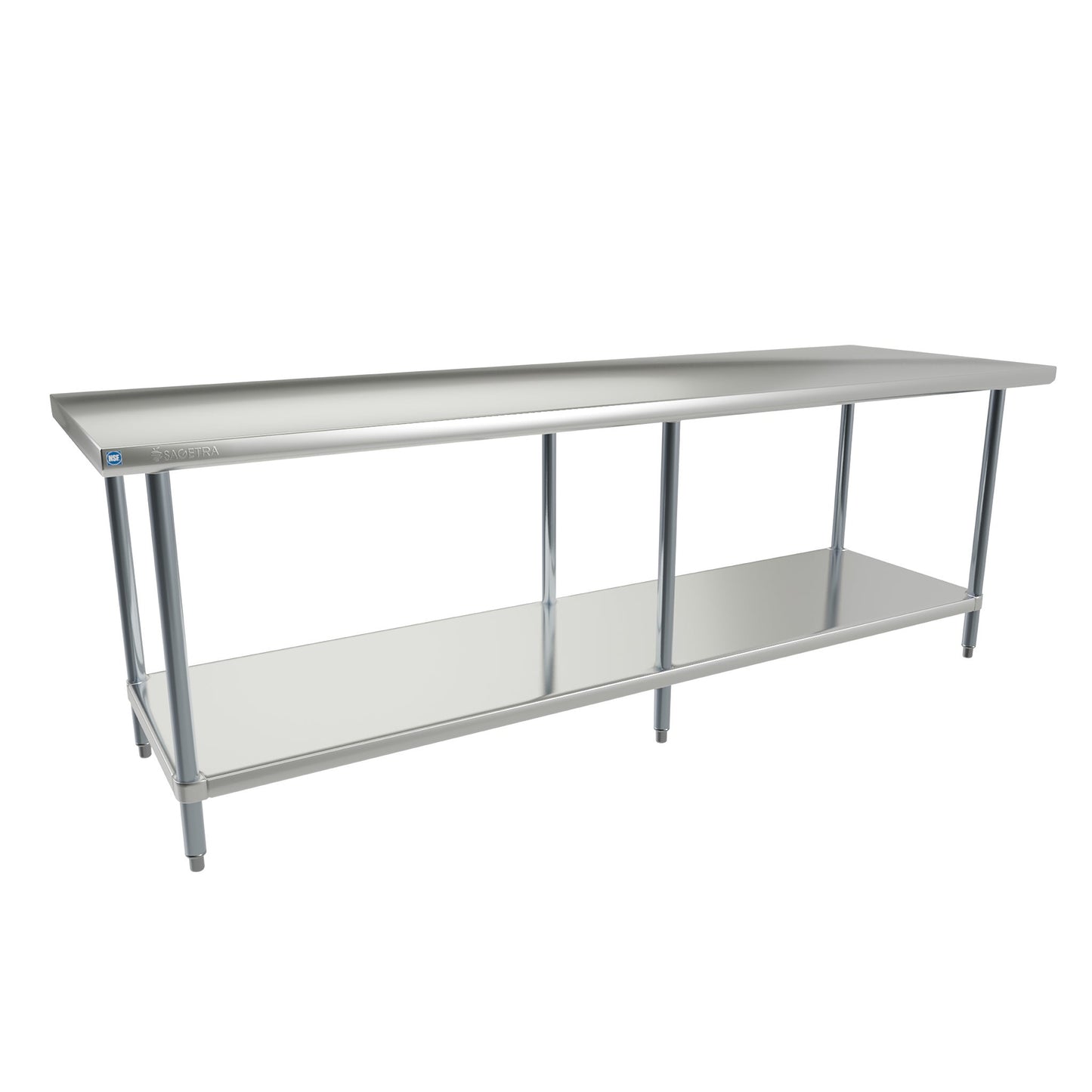 Sagetra Stainless Steel Worktable 30 in × 96 in × 34 in - image 1