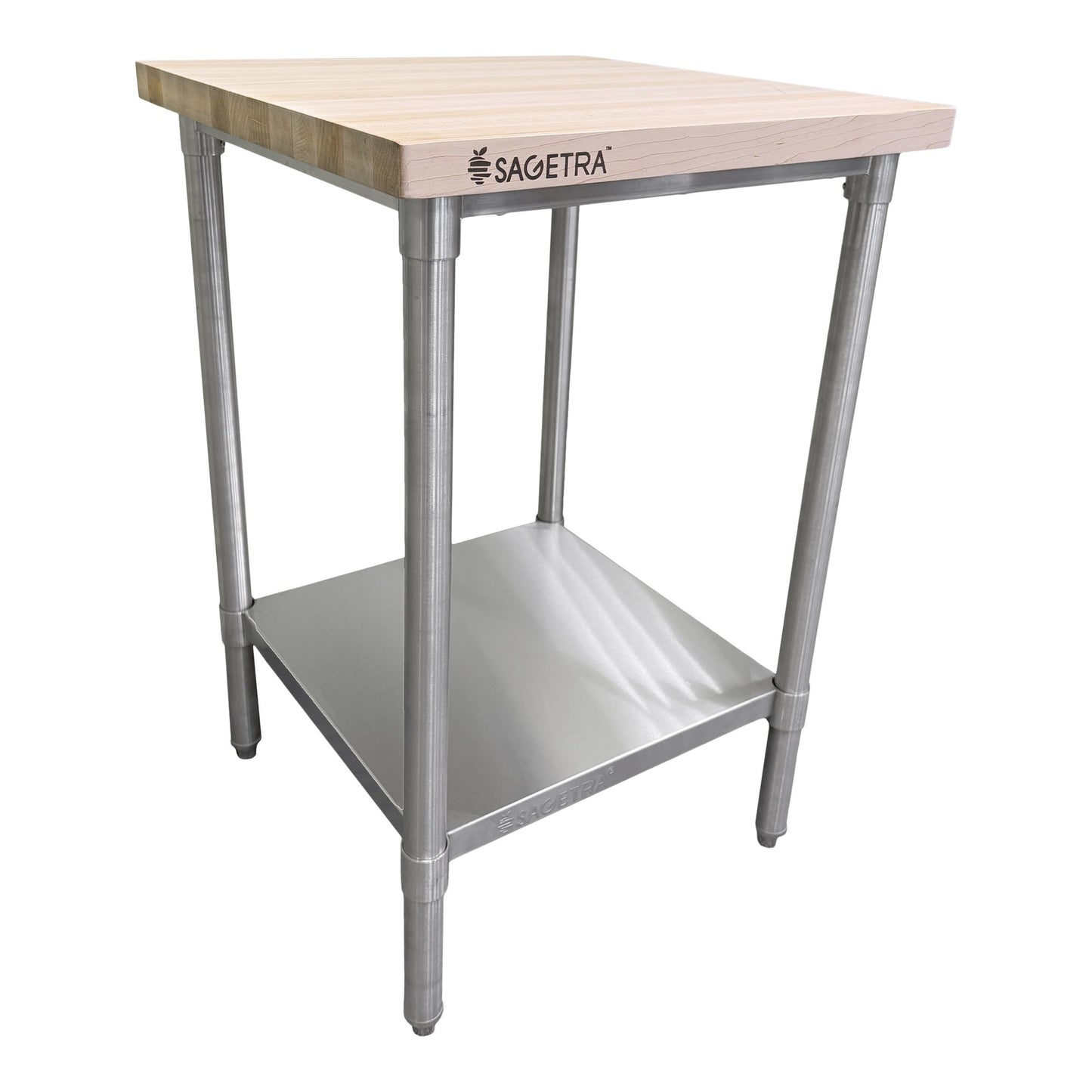 Worktable  S.S. 30"D x 36"L x 35"H With Wood Top 1 1/2 " - image 1