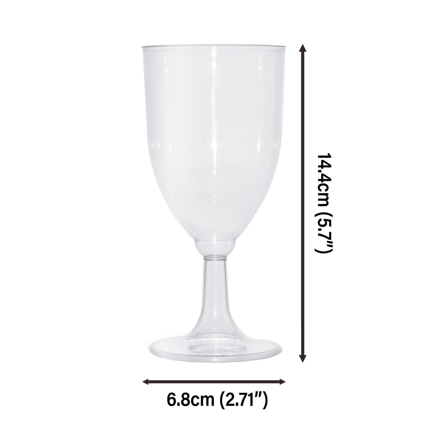 Café Express Crystal Clear Plastic Wine Glasses, 144-count - image 3