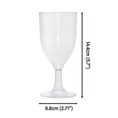 Café Express Crystal Clear Plastic Wine Glasses, 144-count - image 3