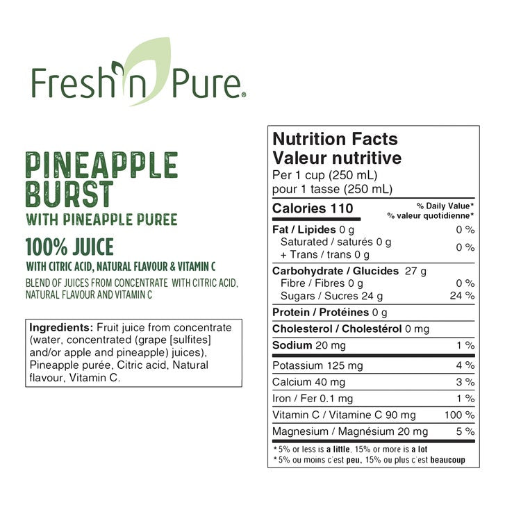 Fresh’n Pure Pineapple Burst Juice 6 × 1 L — image 3