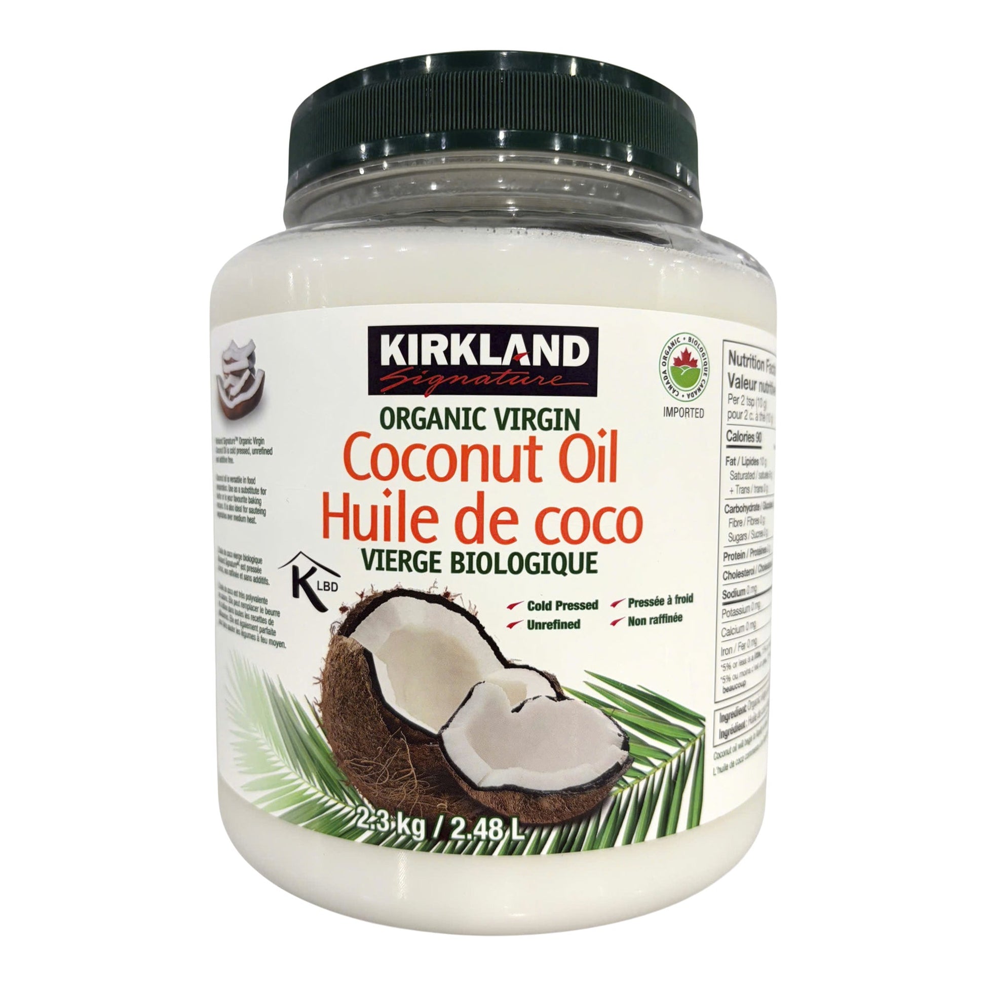 Kirkland Signature Organic Virgin Coconut Oil, 2.3 kg - image 2