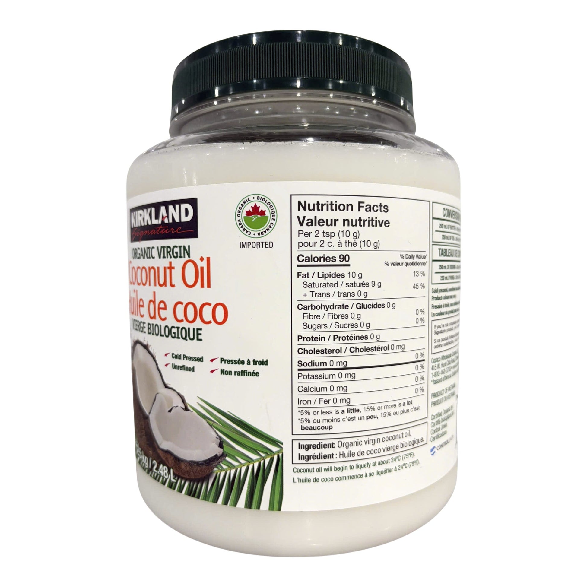 Kirkland Signature Organic Virgin Coconut Oil, 2.3 kg - image 3