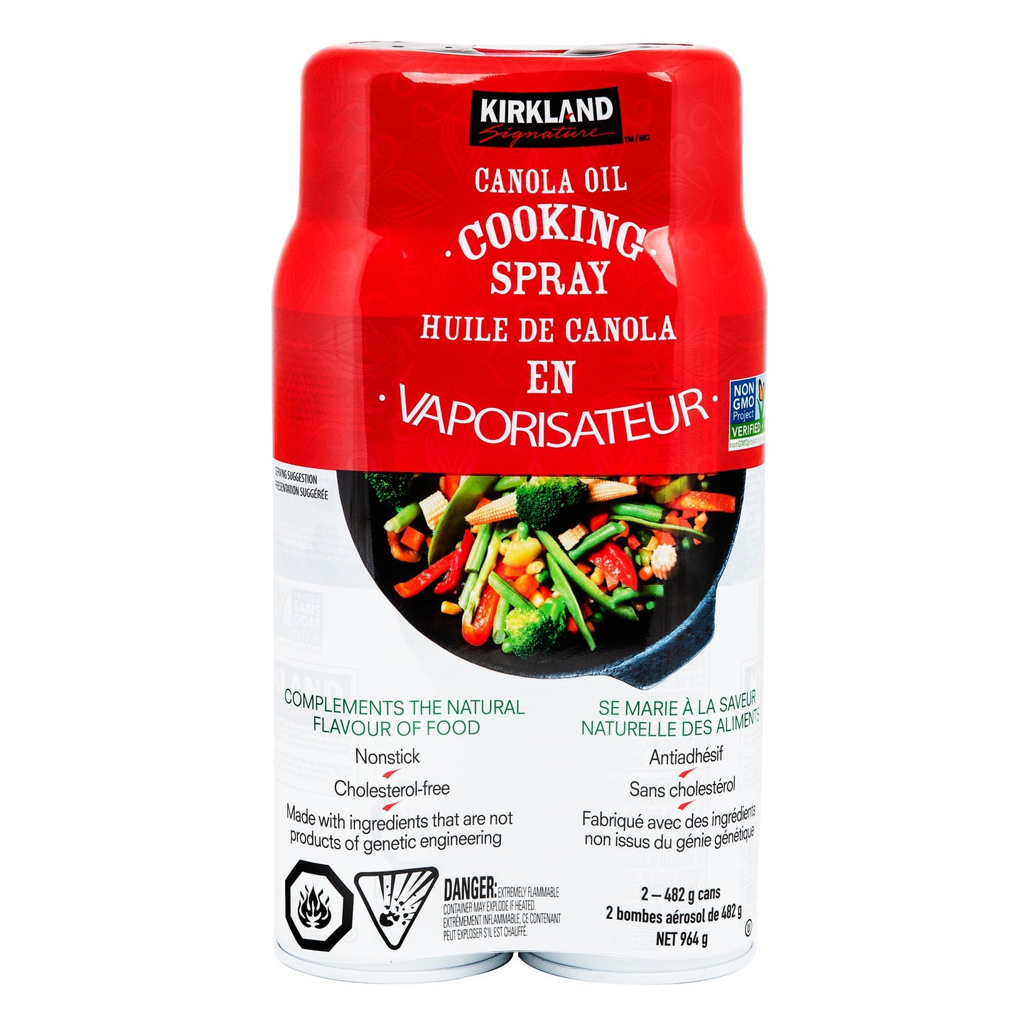 Kirkland Signature Canola Oil Cooking Spray, 2 × 482 g - image 2