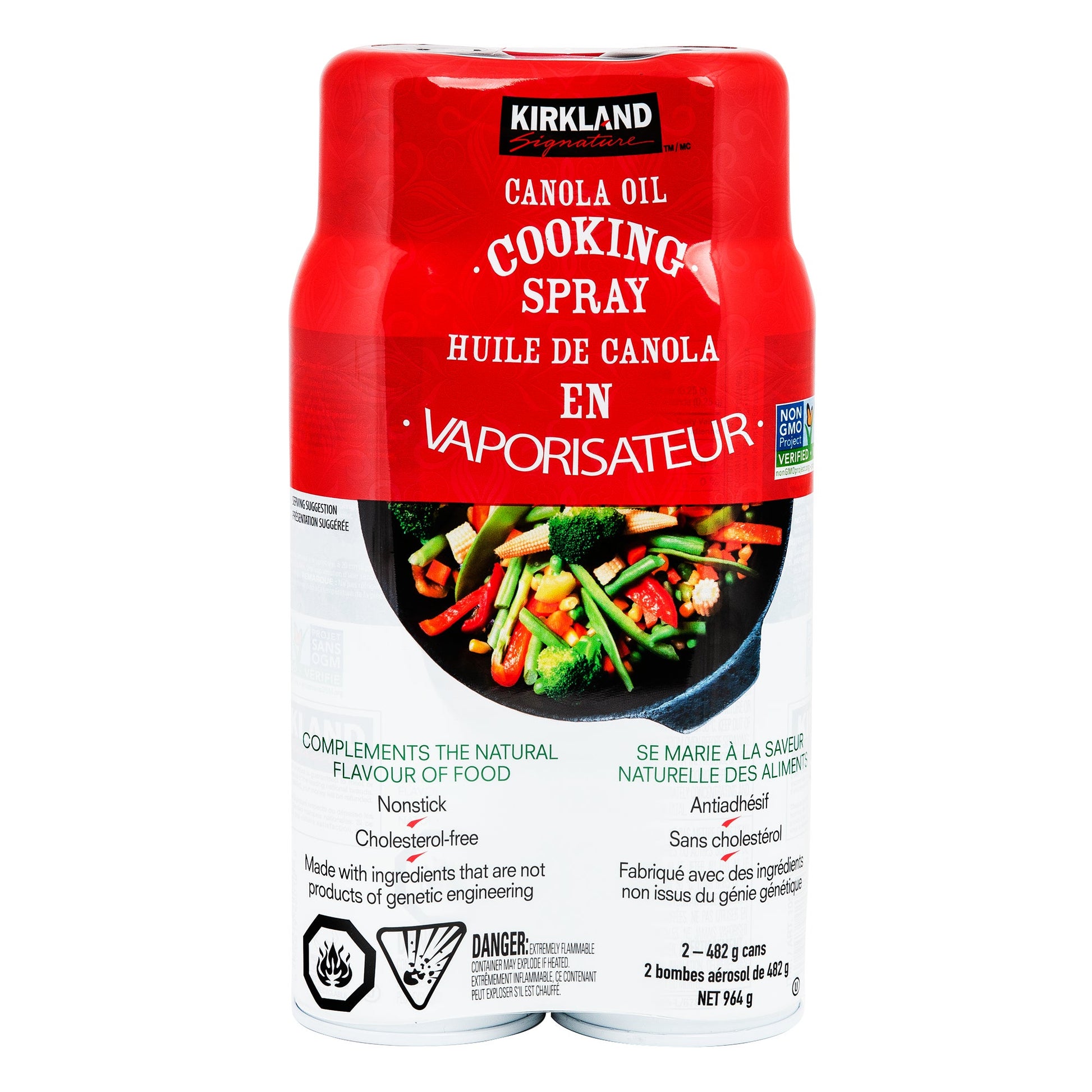 Kirkland Signature Canola Oil Cooking Spray, 2 × 482 g - image 2