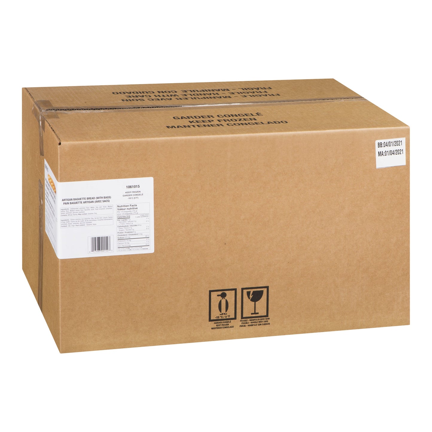 Bridor Parbaked Artisan Frozen Baguette Bread, 26-pack - image 3