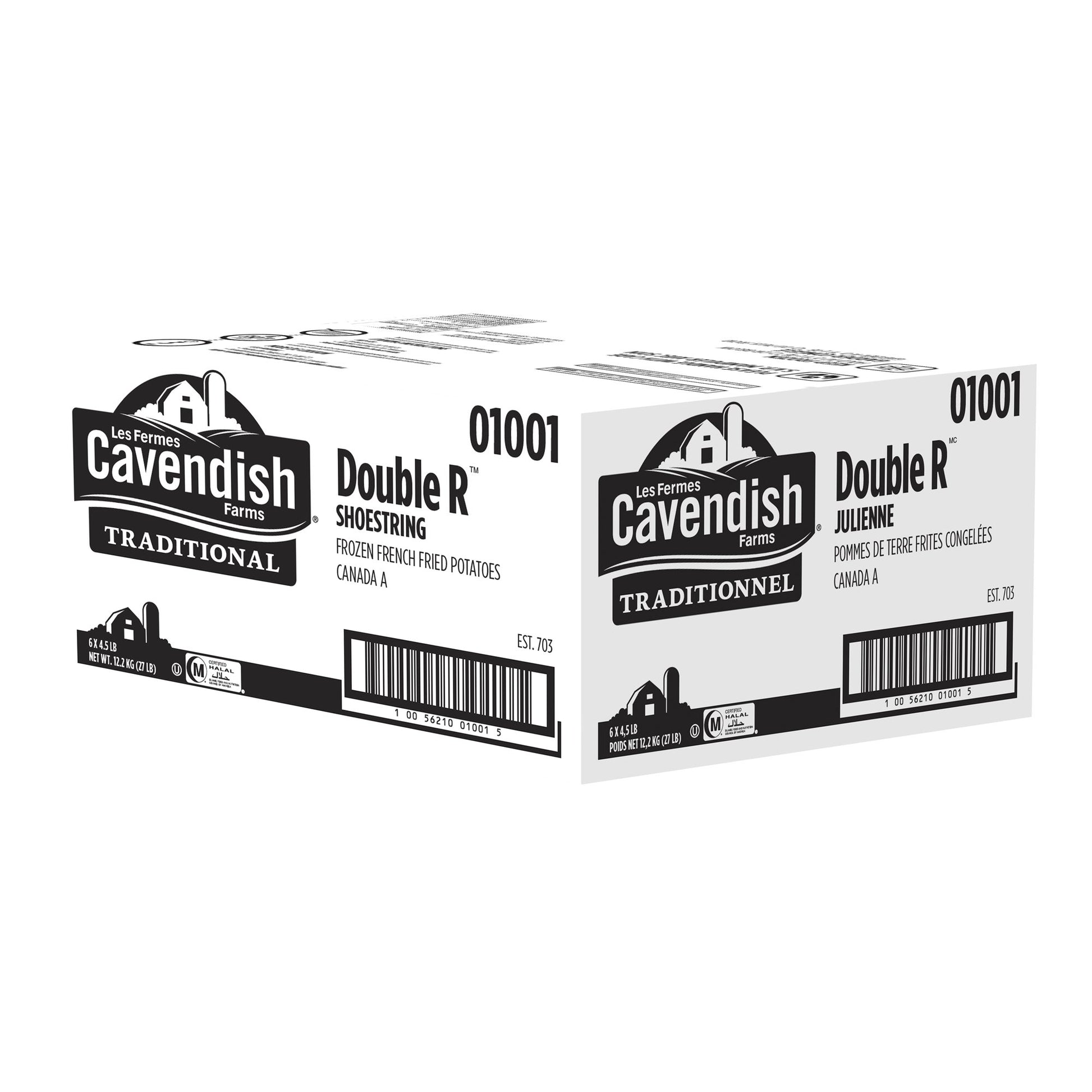 Cavendish Farms Frozen Double R Shoestring Fries, 6 × 2.04 kg - image 1