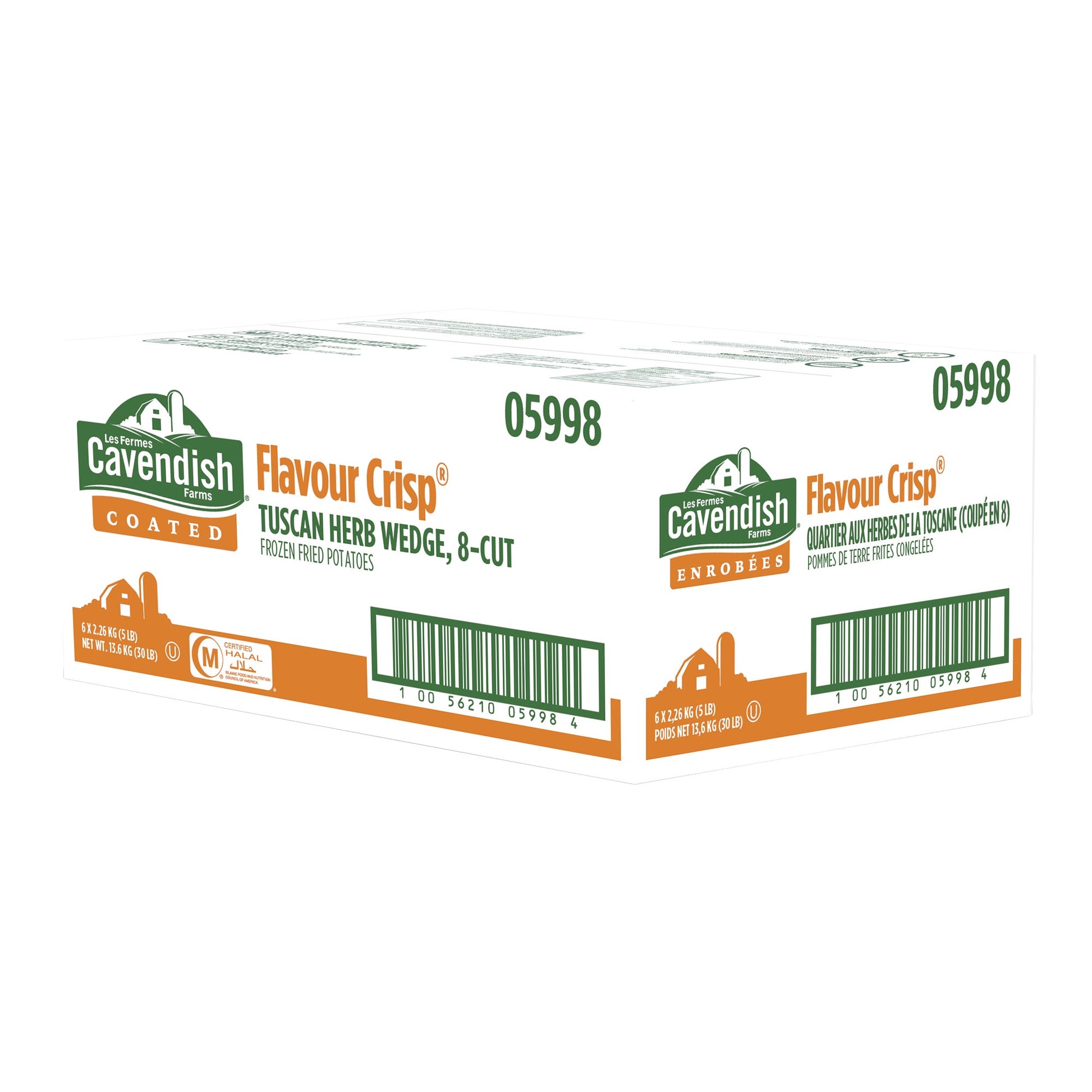 Cavendish Farms FlavourCrisp Tuscan Herb Wedge, 8-Cut, 6 × 2.26 kg - image 1