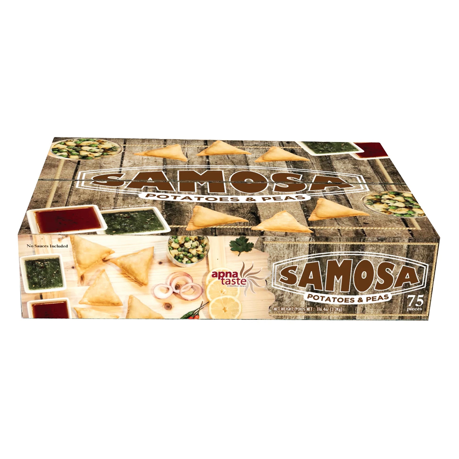 Apna Taste Frozen Vegetable Samosas, Pack of 75 - image 1