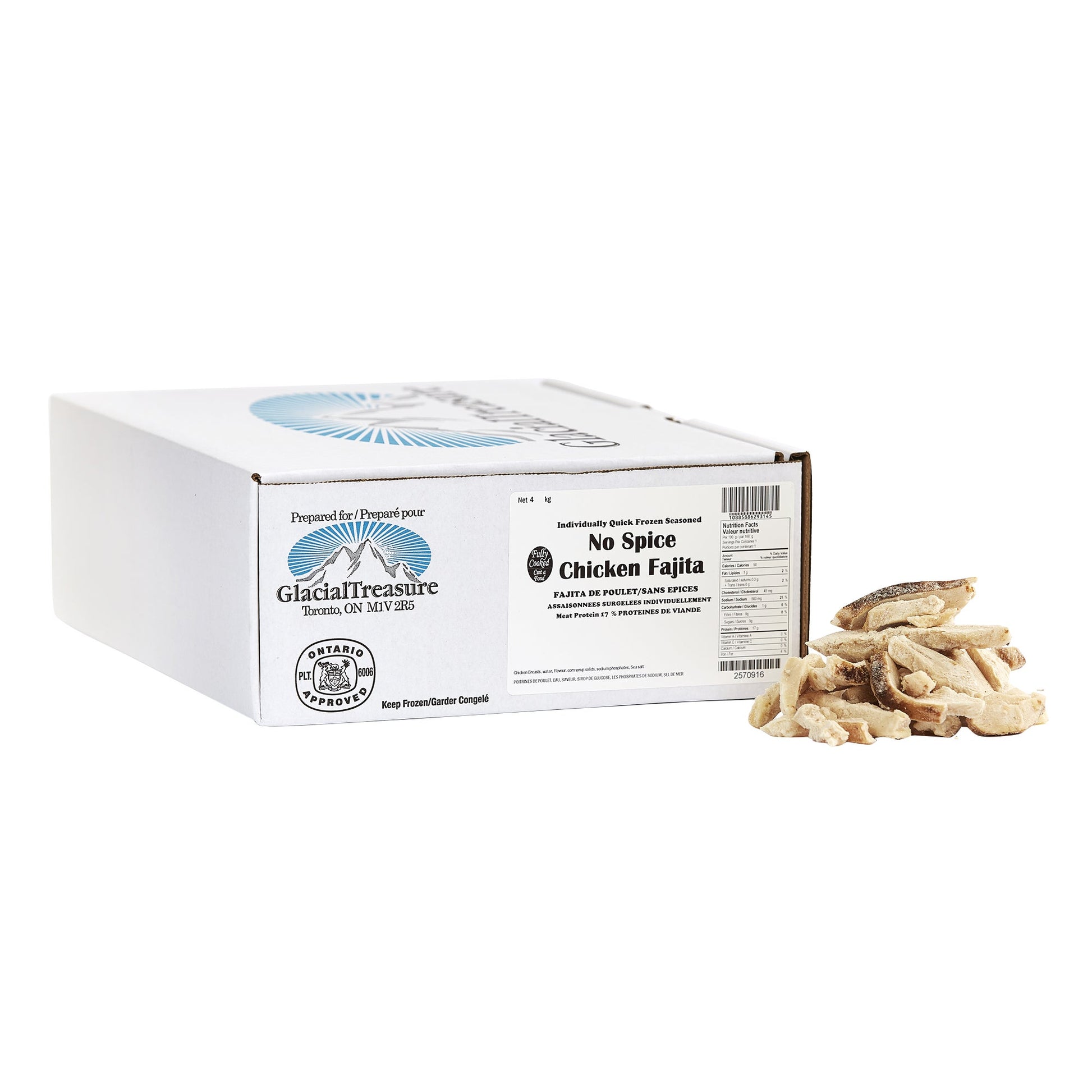 Glacial Treasure Frozen Cooked Chicken Fajitas, 4 kg - image 1