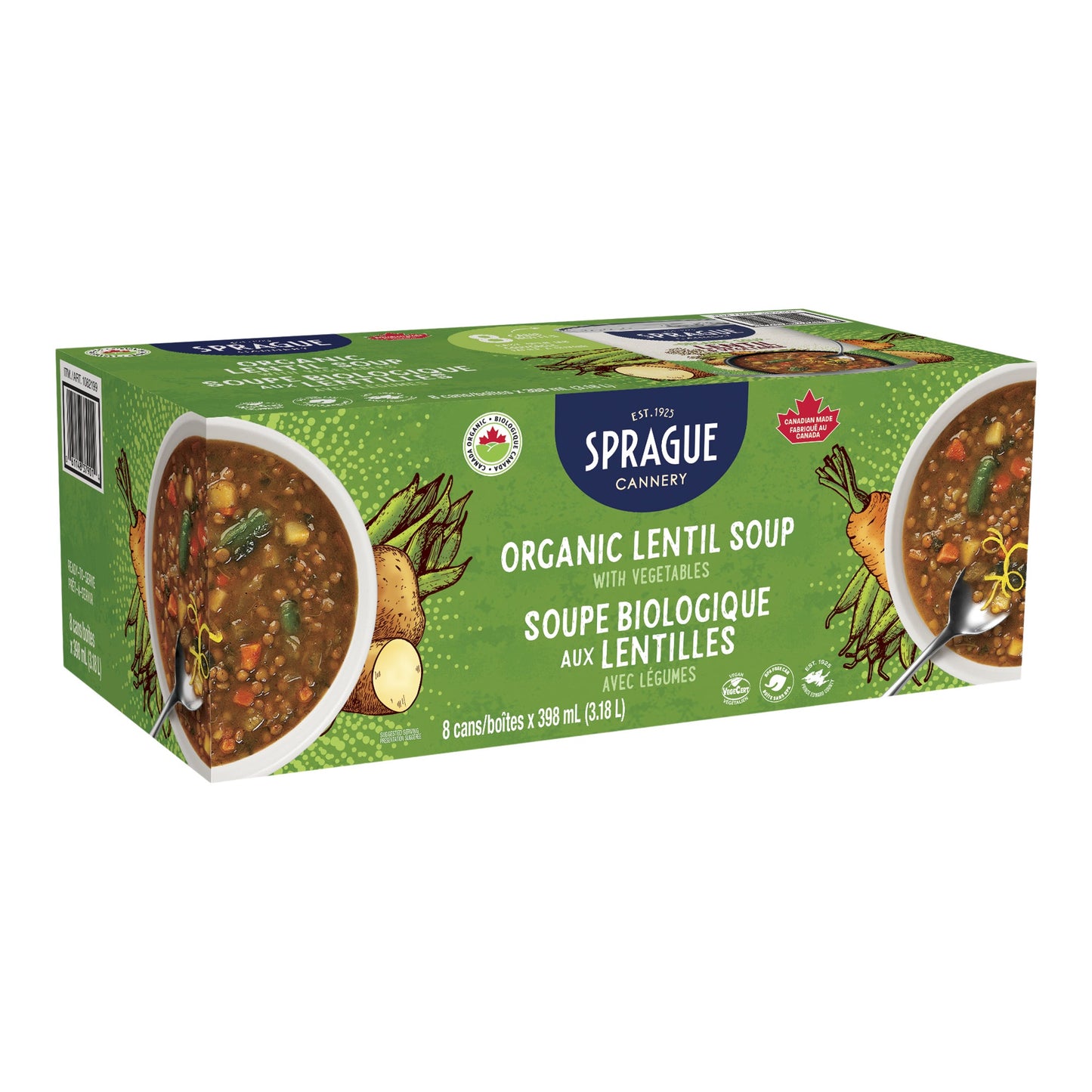 Sprague Organic Lentil and Vegetable Soup 8 x 398 mL - image 1