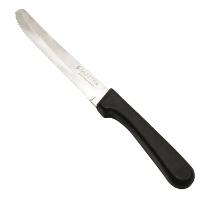 Sagetra 12 cm (4¾ in) Stanless-steel Steak Knives with Plastic Handles, Pack of 12 - image 1