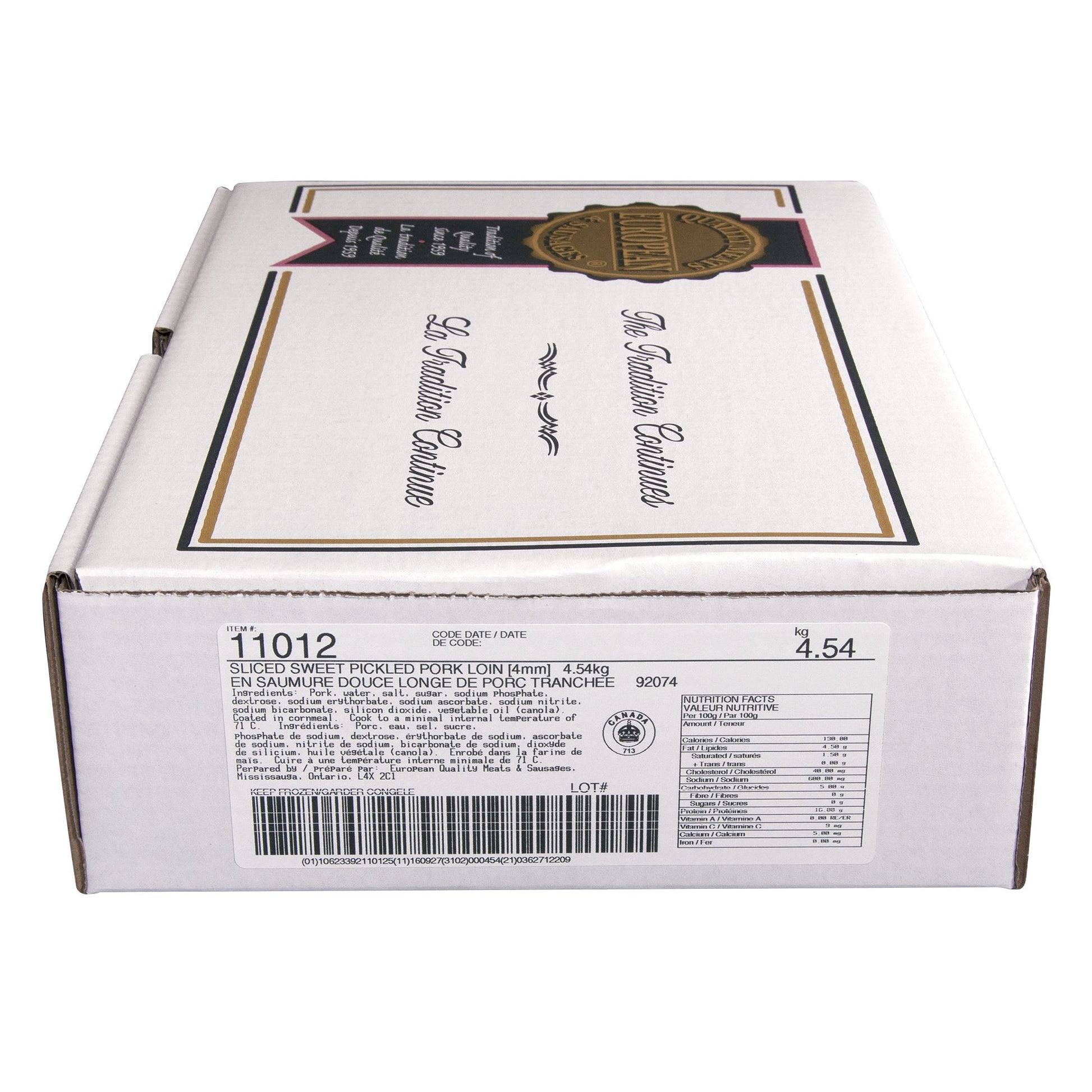 European Quality Meats Frozen Sliced Peameal Bacon, 4.54 kg - image 2