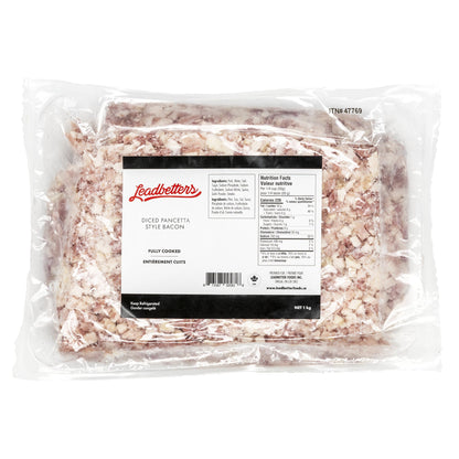 Leadbetter Fully Cooked Diced Pancetta, 1 kg - image 1