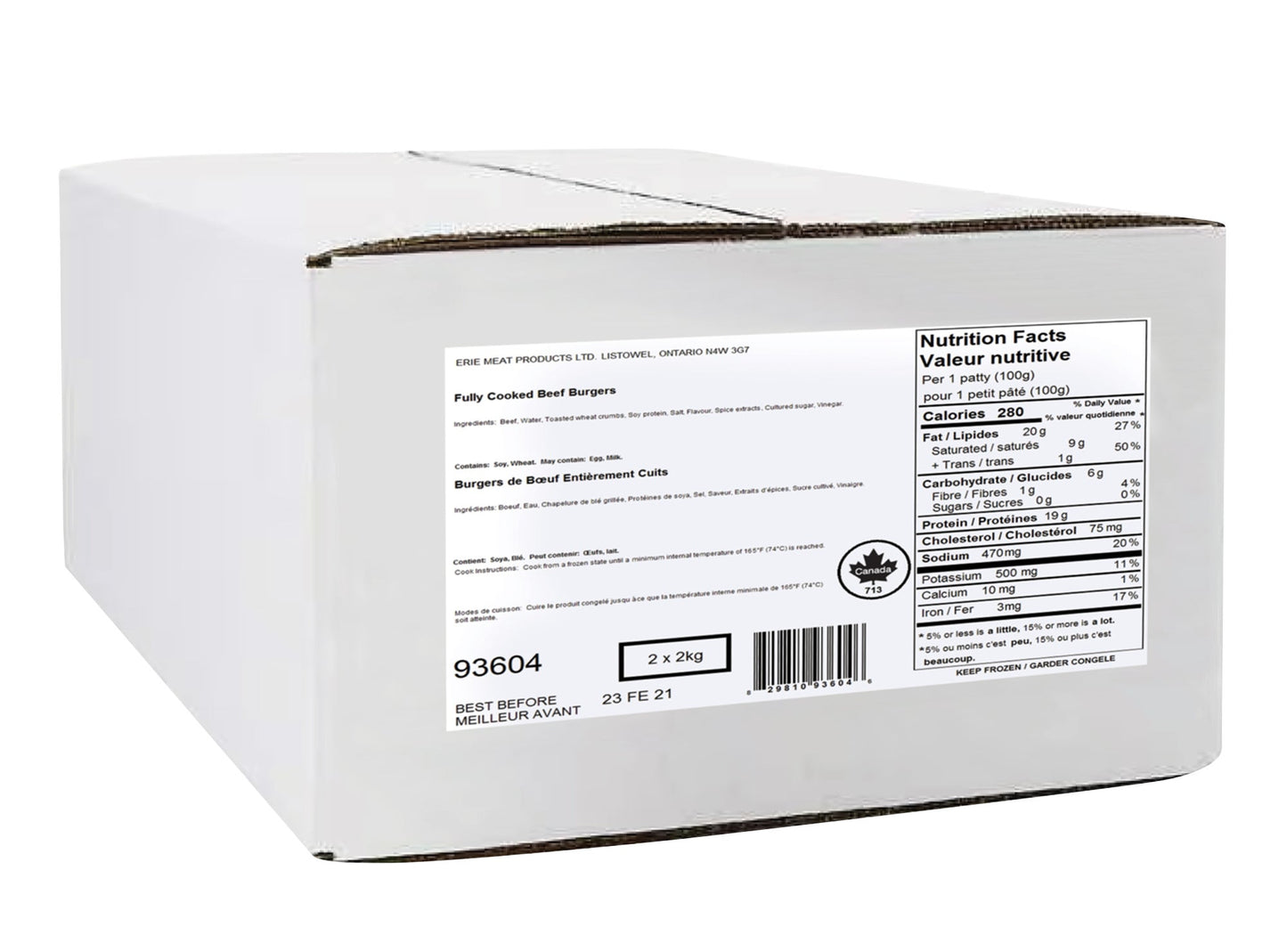 Erie Meats Fully Cooked Texas Burger, 40 x 100 g - image 2
