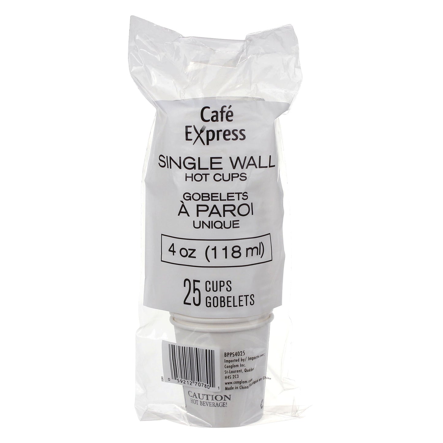 Café Express 4-oz Single Wall White Hot Cups, 5 packs of 100 - image 2