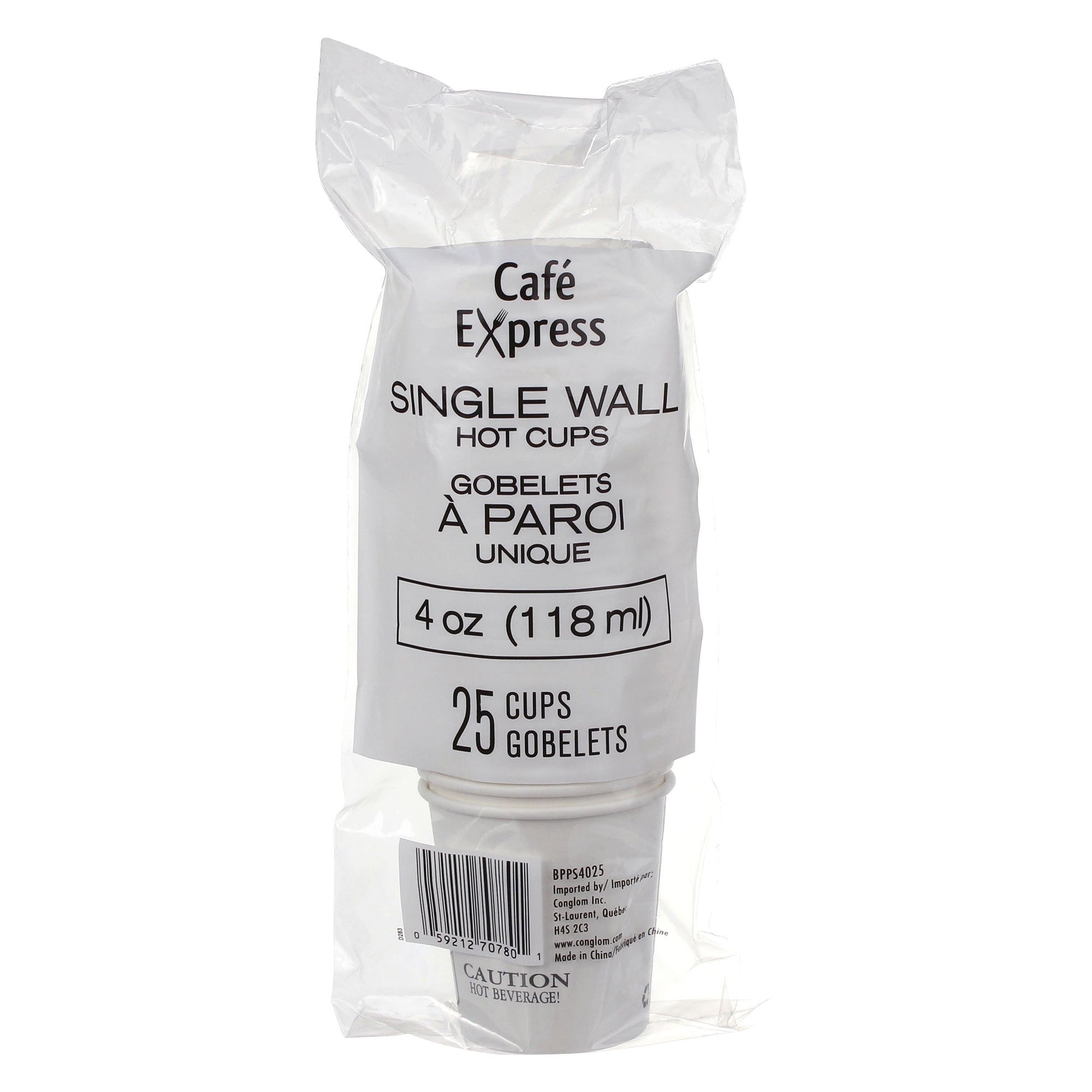 Café Express 4-oz Single Wall White Hot Cups, 5 packs of 100 - image 2