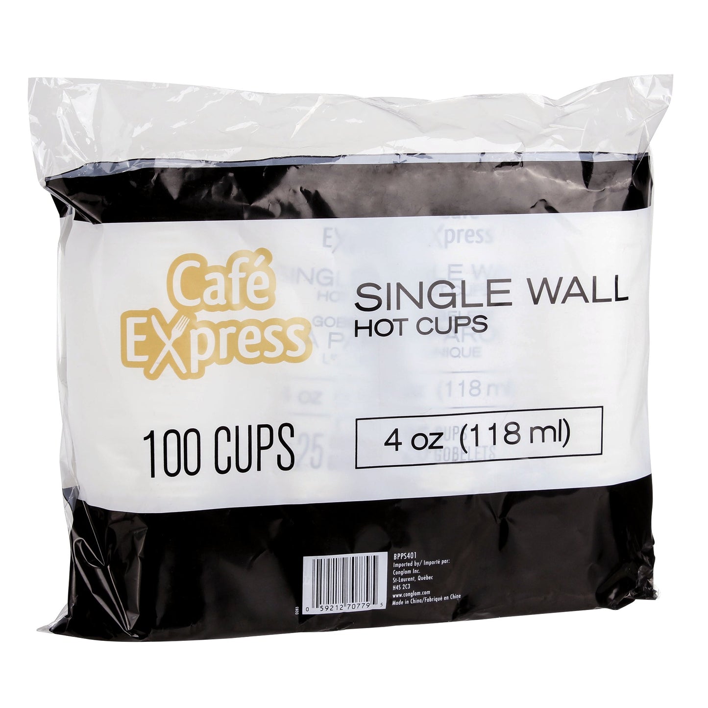 Café Express 4-oz Single Wall White Hot Cups, 5 packs of 100 - image 3