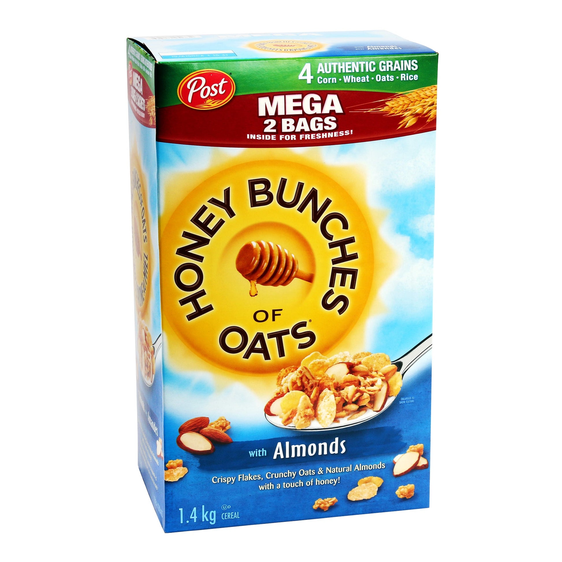 Post Honey Bunches Of Oats Cereal with Almonds, 1.4 kg - image 2