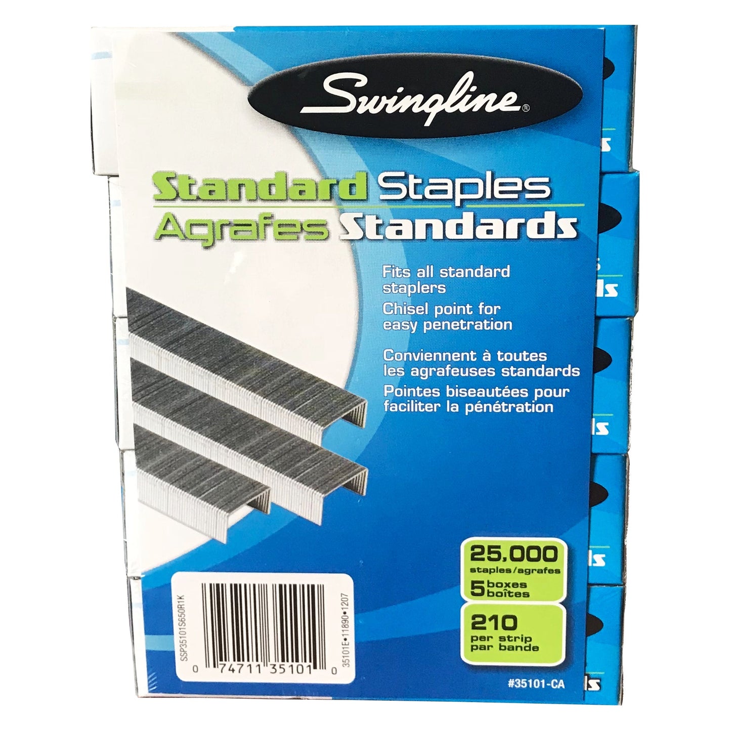 Swingline Standard Box of 5,000 Staples, Pack of 5 - image 2