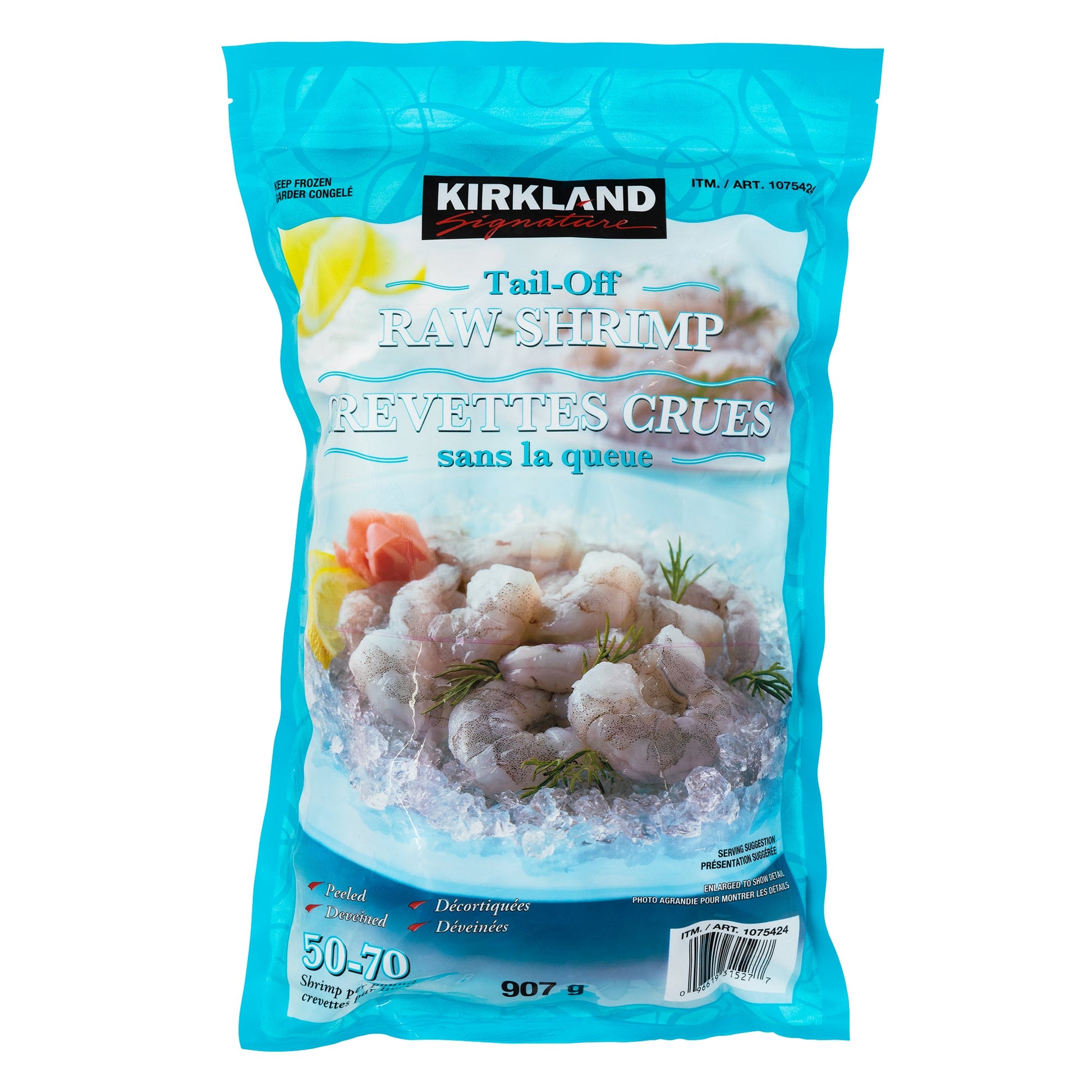 Kirkland Signature Frozen 50/70 Tail-off Raw Shrimp, 907 g - image 3