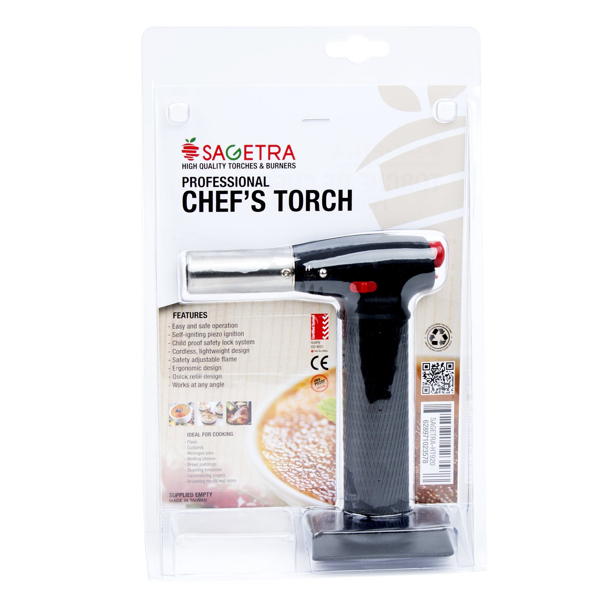 Sagetra Professional Chef’s Torch with Black Handle - image 2