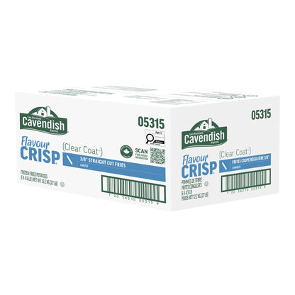 Cavendish Farms FlavourCrisp 3/8” Straight Cut Fries, 6 × 2.04 kg - image 1