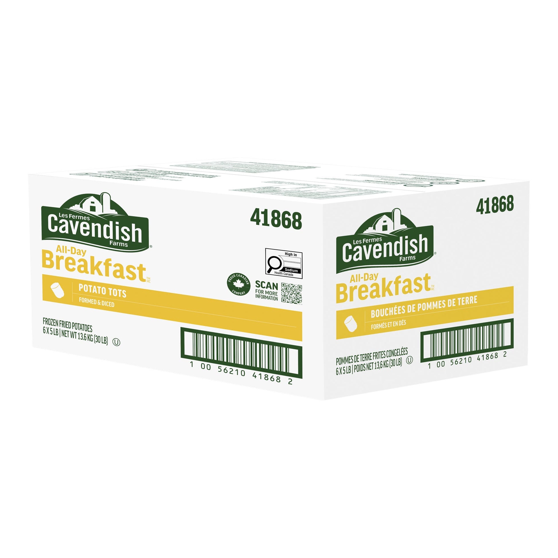 Cavendish Farms All-Day Breakfast Potato Tots 6 x 2.27 kg - image 1